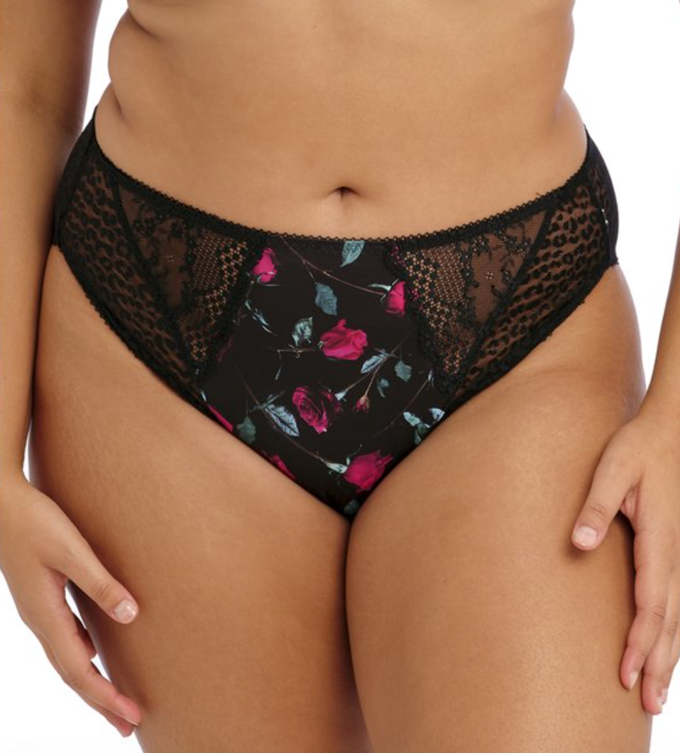 Lucie Floral Brazilian Knickers, Elomi