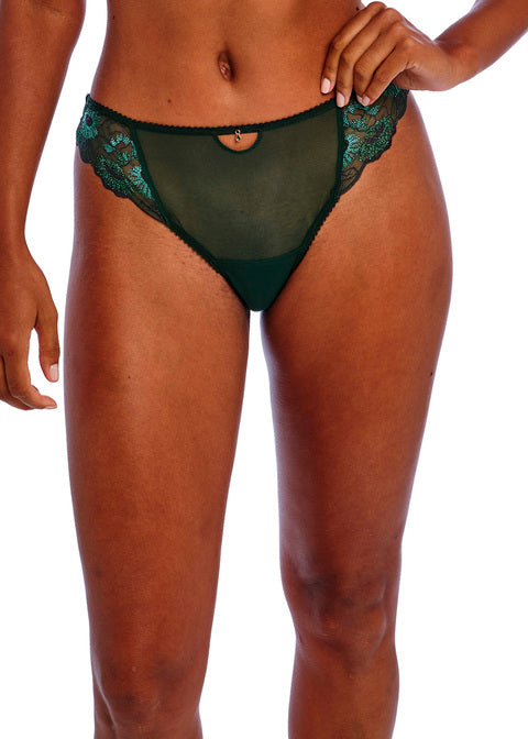 Loveland Shirred Brief - Deep Emerald