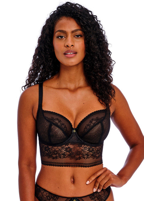 Sydnie Longline Bra - Black