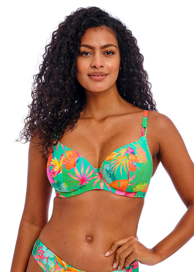 Isla Margarita Plunge Bikini Top - Jade