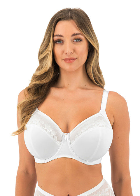 Illusion Side Support Bra In White