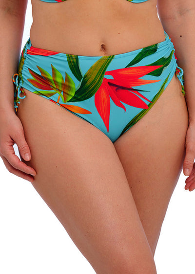 Pichola High Waist Bikini Brief in Aqua