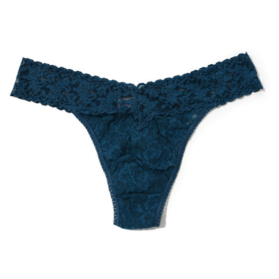 Signature Lace Original Rise Thong - Riviera