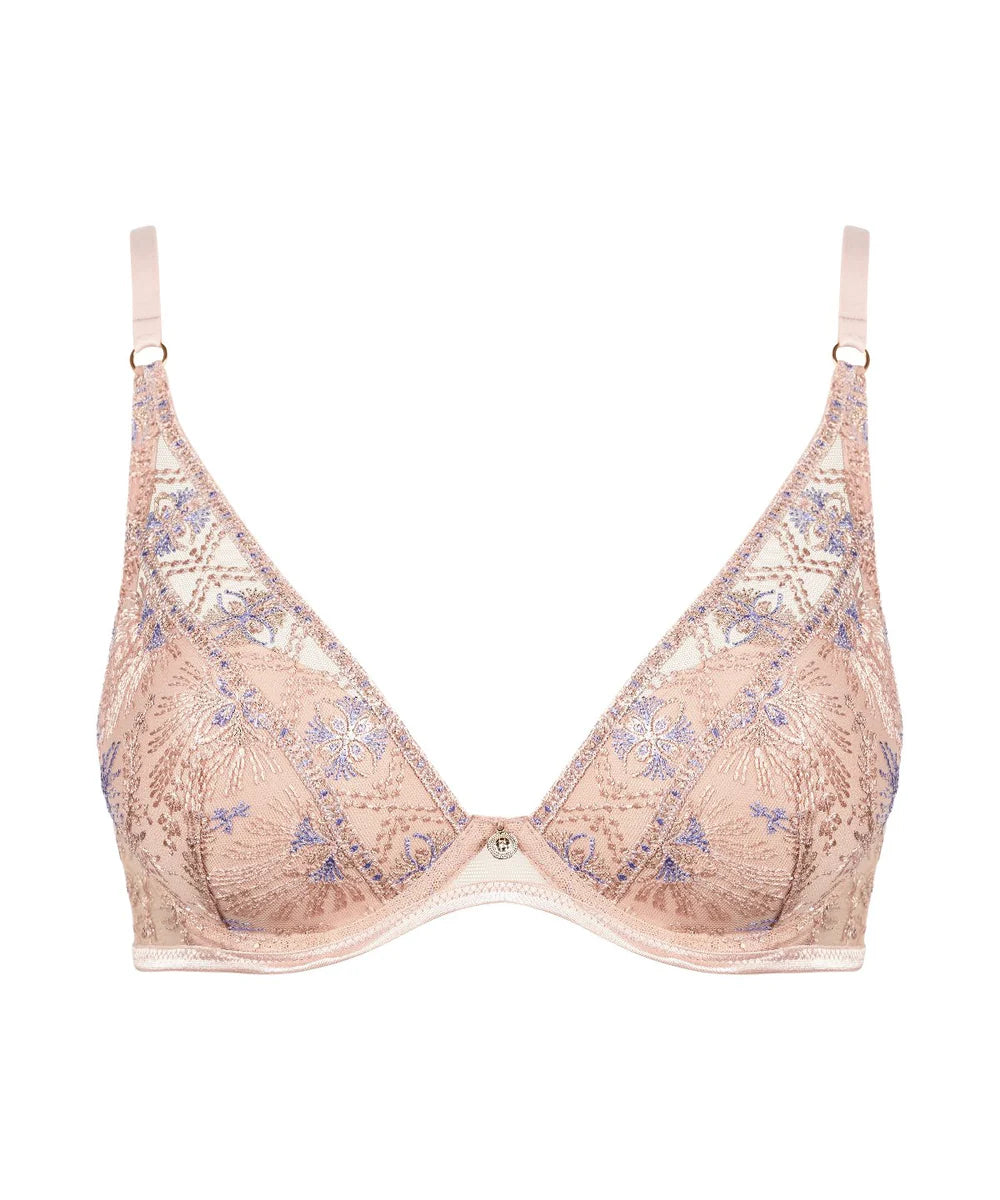 Sound of Heart Padded Plunge Bra - Lavender Aura