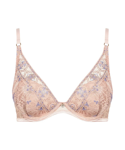 Sound of Heart Padded Plunge Bra - Lavender Aura