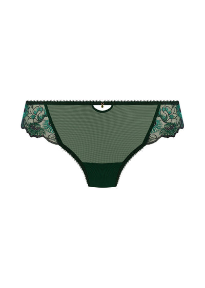 Loveland Shirred Brief - Deep Emerald