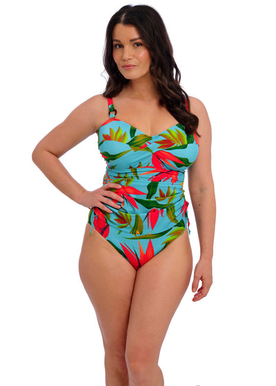 Pichola Twist Front Tankini - Aqua