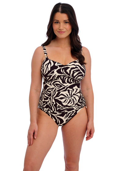 Aruba Nights Adjustable Tankini - Black and Cream