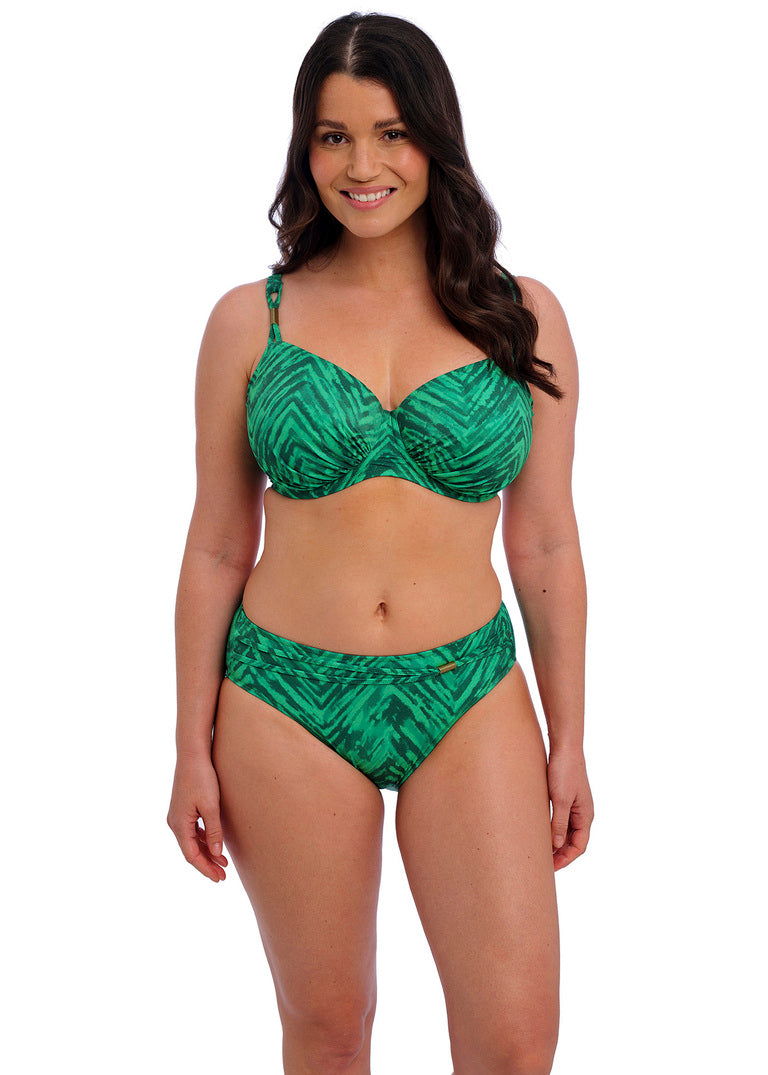 Punta Mita Gathered Full Cup Bikini Top - Emerald