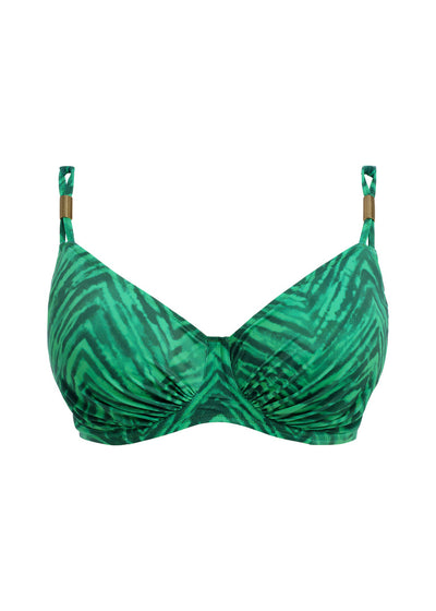 Punta Mita Gathered Full Cup Bikini Top - Emerald