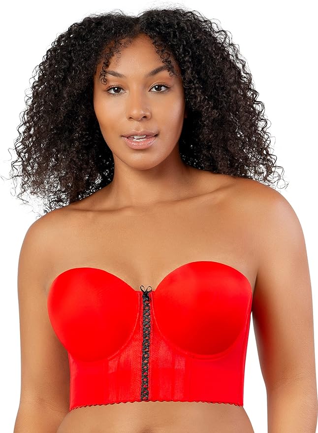 Shea Strapless Longline - Racing Red