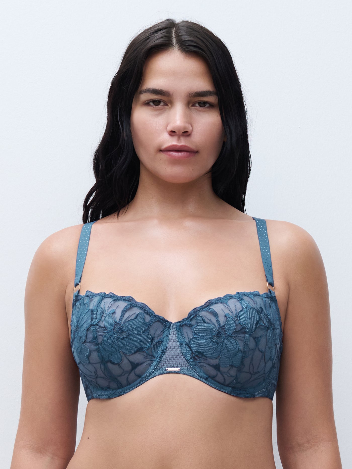 Fleurs Demi Bra - Jeans Blue Denim