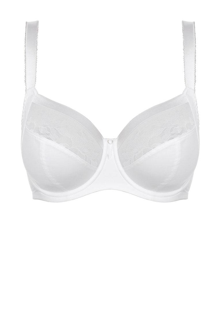 Illusion Side Support Bra In White