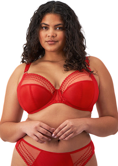 Matilda Plunge Bra - Haute Red