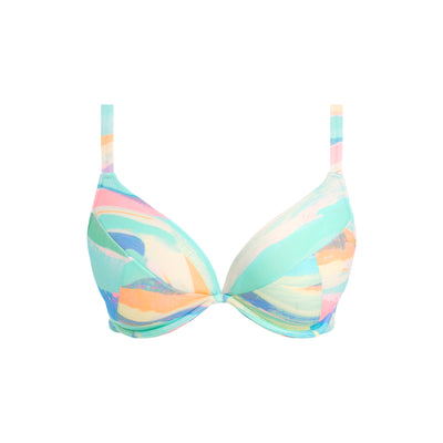 Summer Reef Plunge Bikini Top - Aqua