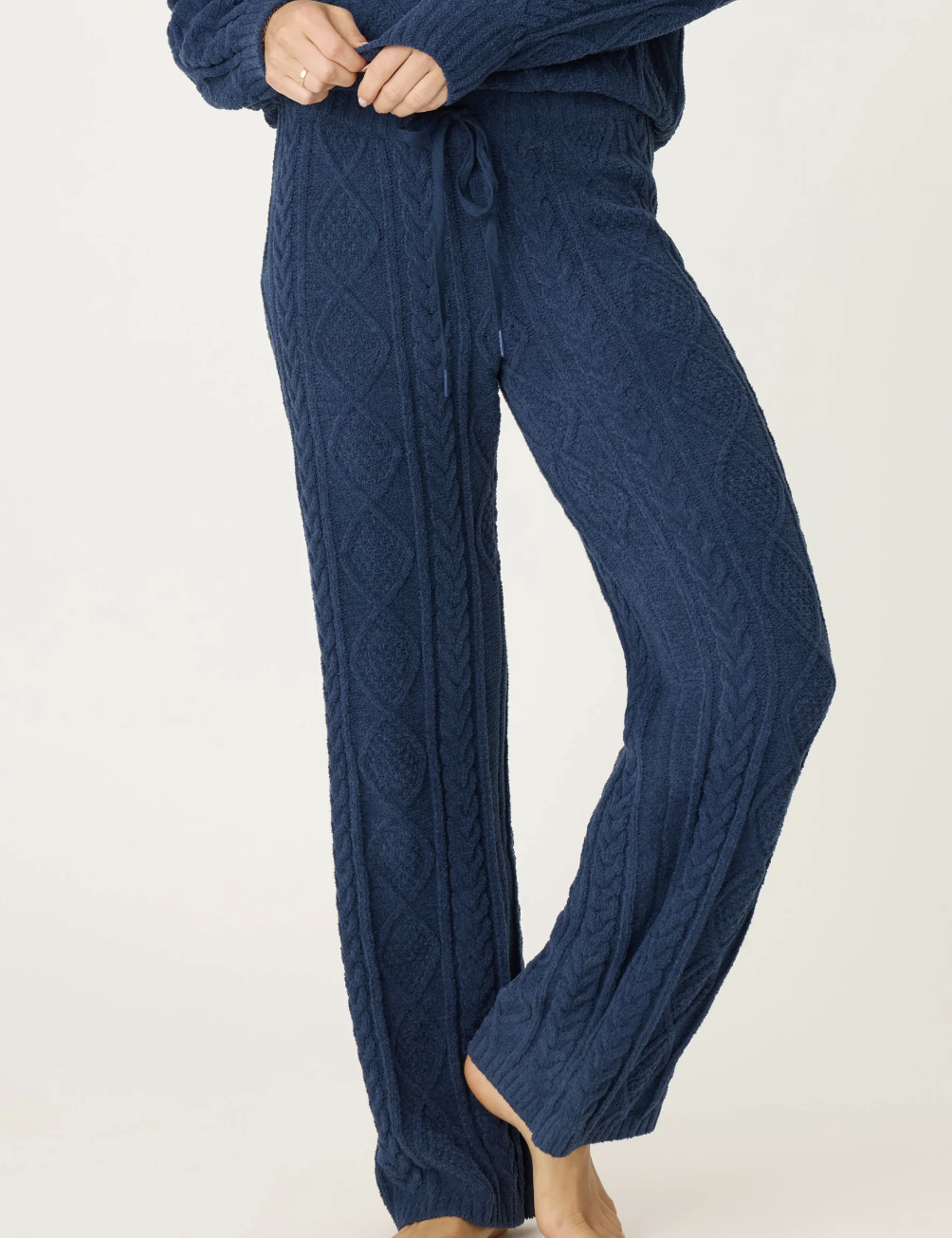 Chenille Cozy Cable Lounge Pant - Midnight