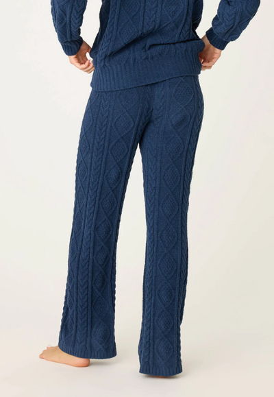 Chenille Cozy Cable Lounge Pant - Midnight