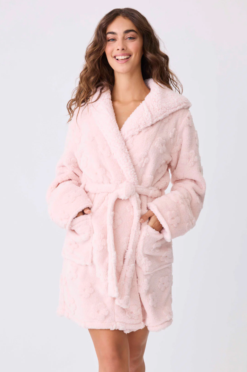 Lets Get Cozy Robe - Pink Pear