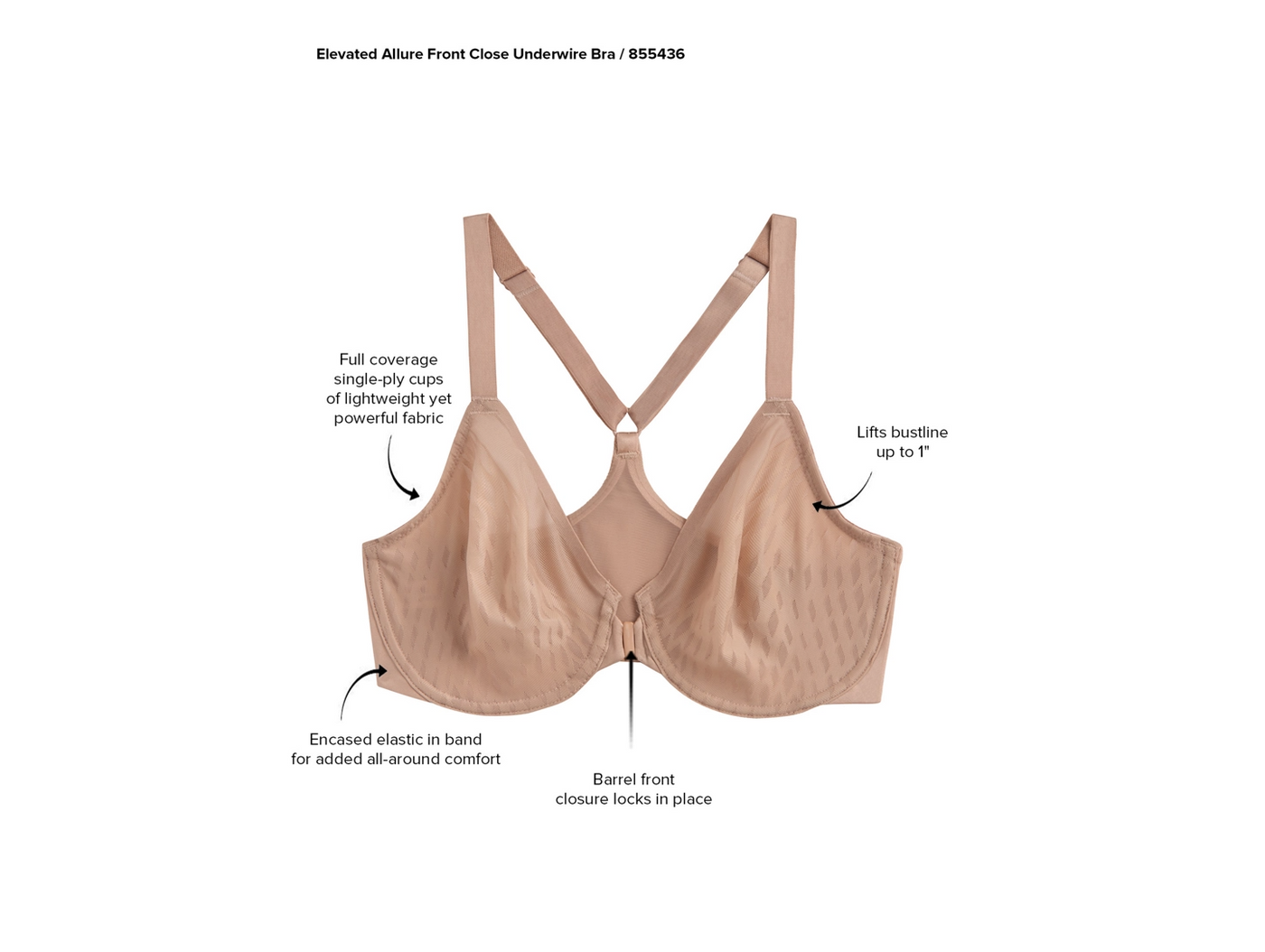 Elevated Allure Front Close Bra - Roebuck