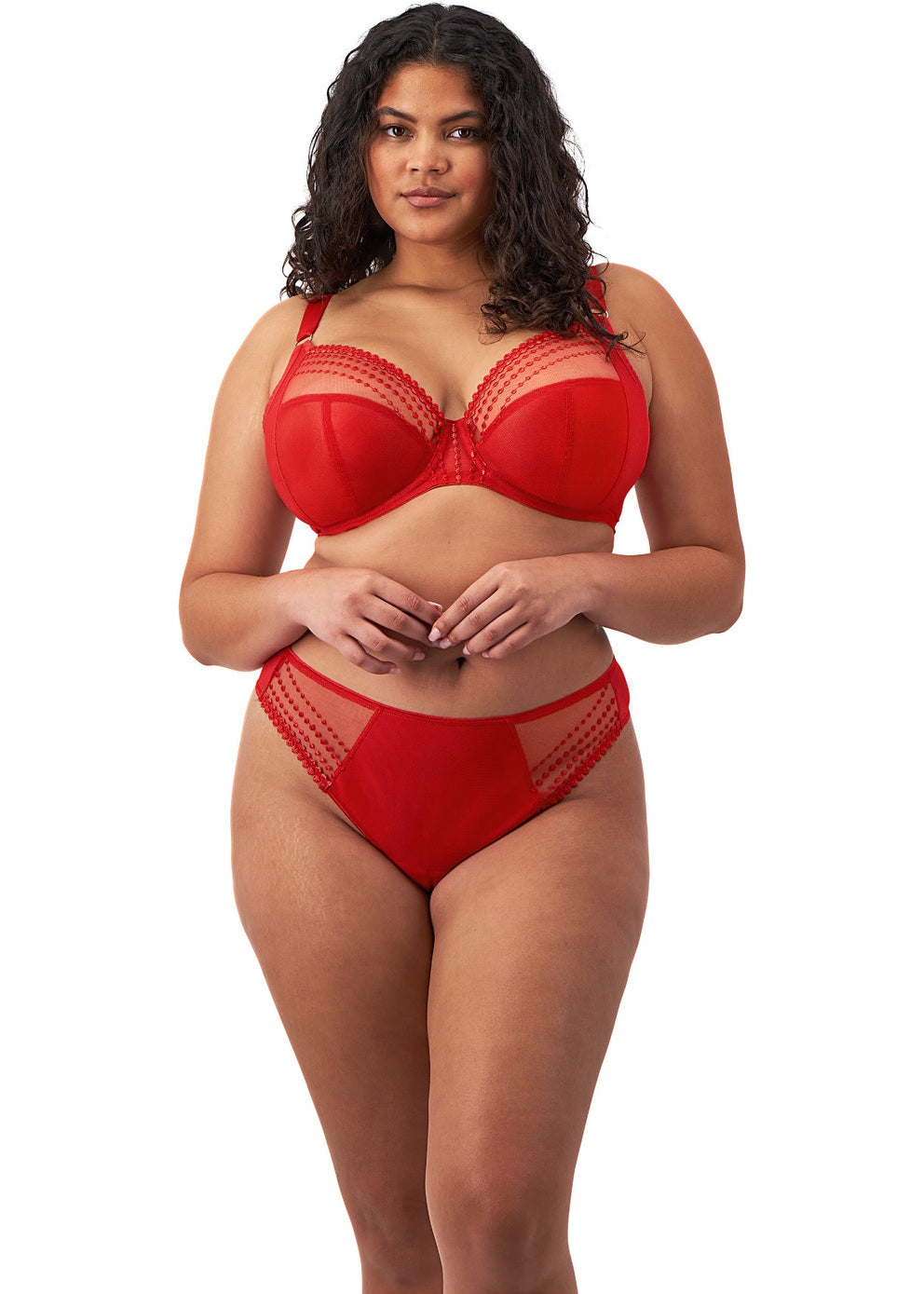 Matilda Plunge Bra - Haute Red