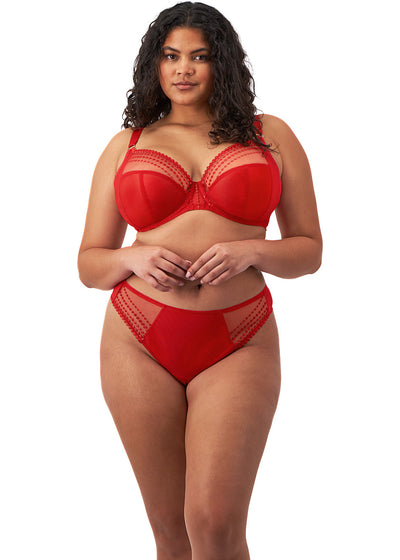 Matilda Plunge Bra - Haute Red