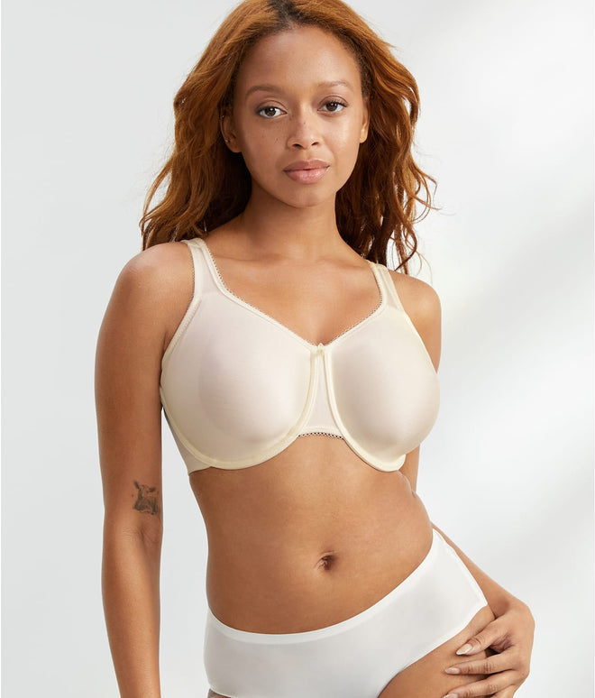 Basic Beauty Full Figure Seamless Underwire Bra - Ivory