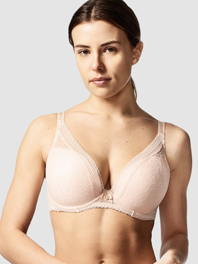 Festivité Lace Plunge Bra - Nude Blush