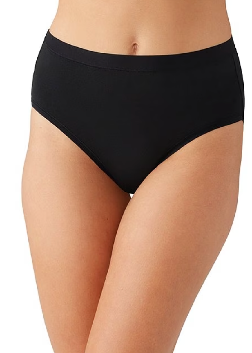 Understated Cotton Brief Panty - Black