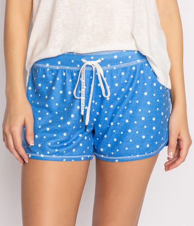 Blue Star Long Shorts - Tranquil Blue