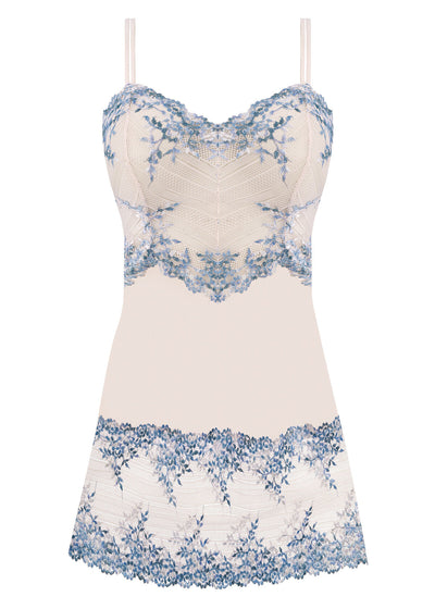 Embrace Lace Chemise -  Parchment/Blue